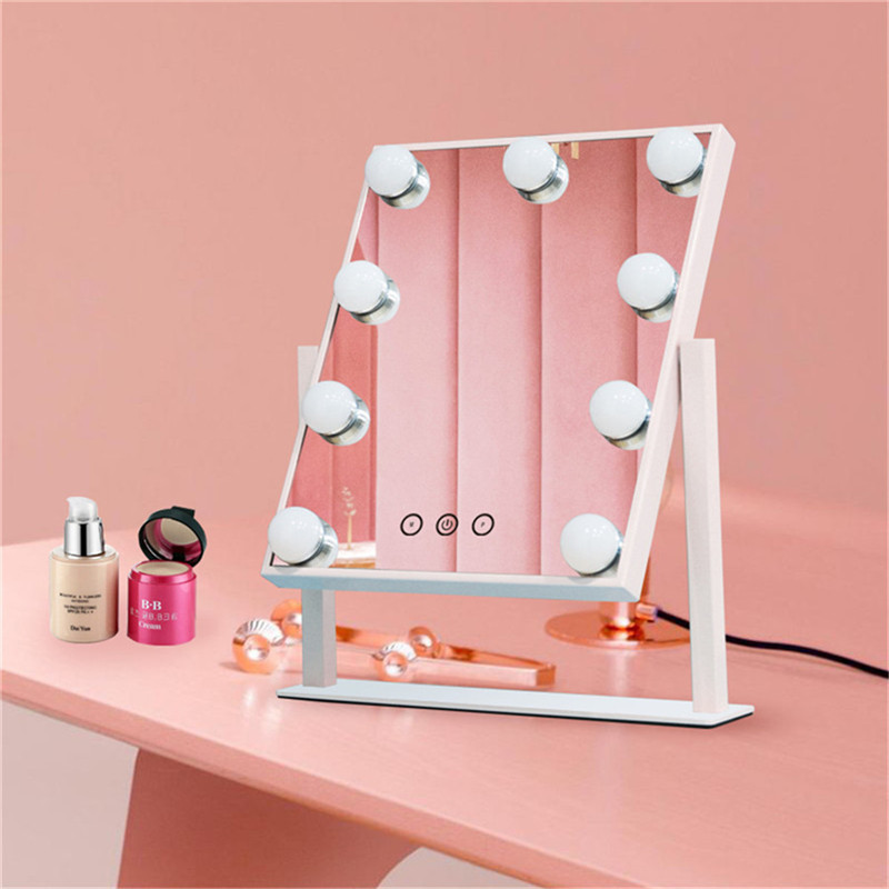 Touch Control Dimmable Brightness 360 Dreh Vanity Makeup Hollywood Mirror mit 12 LED Bulbs